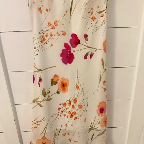 VINTAGE Y2K 90's 9/10 white ditzy floral flutter sleeve midi cottagecore dress - Picture 2 of 11